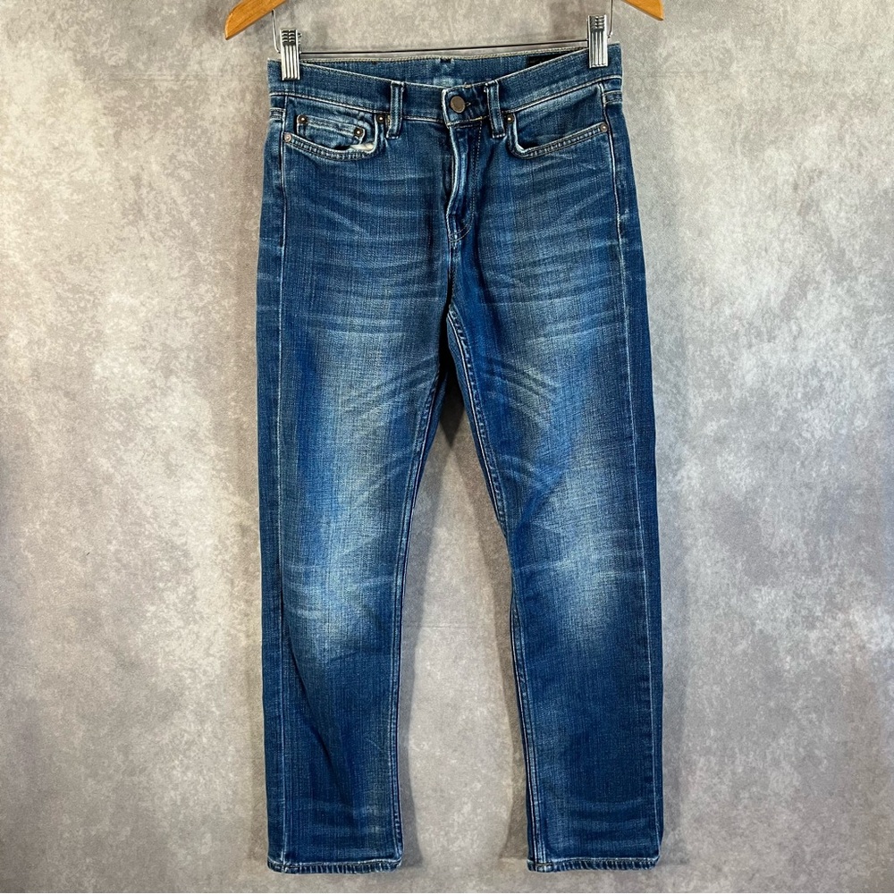 All Saints Jeans Women 24 Blue Slim Boys Mid Rise Slim Fit Stretch Denim Pants